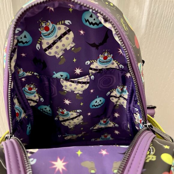 Loungefly Nightmare Before Christmas Clown Backpack Glows In The Dark Exclusive - Picture 8 of 16